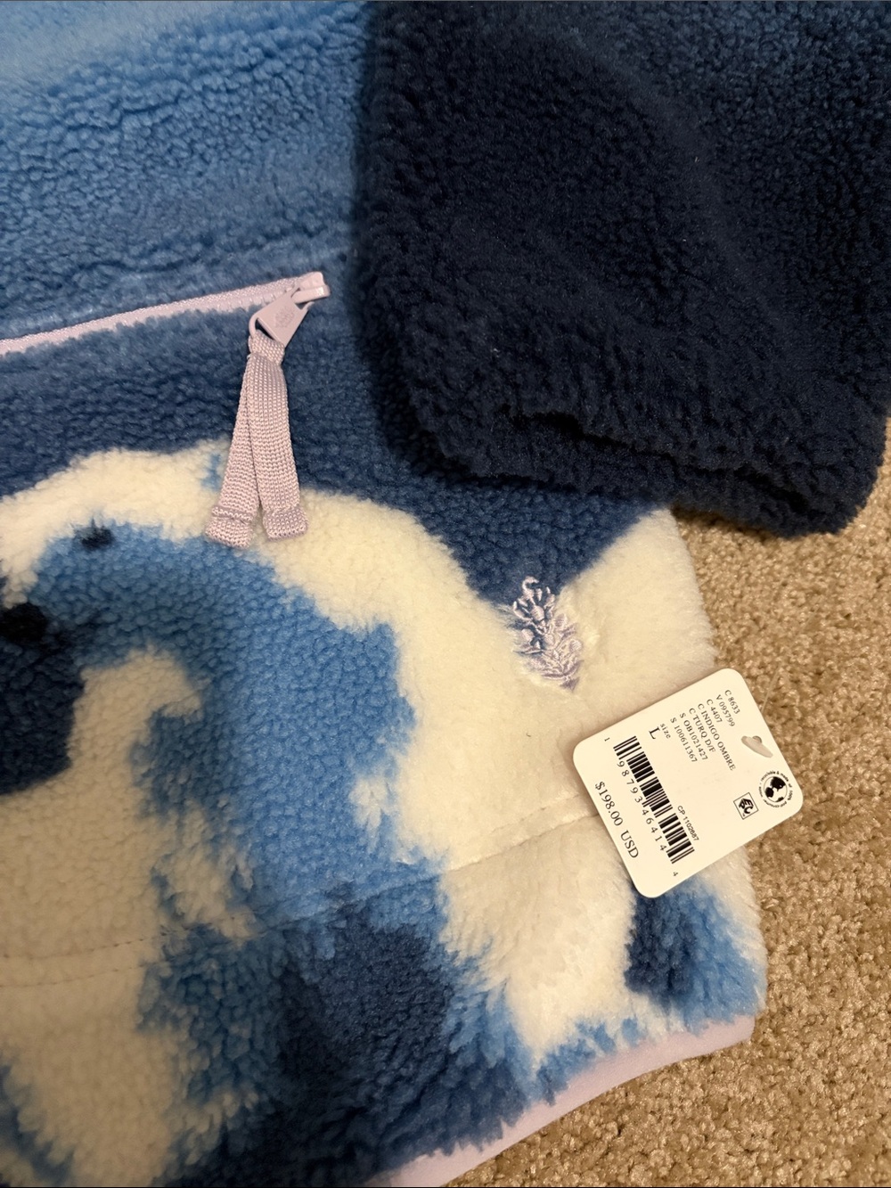Free People Indigo Ombre Sherpa Jacket Hit the slopes - Picture 3 of 6